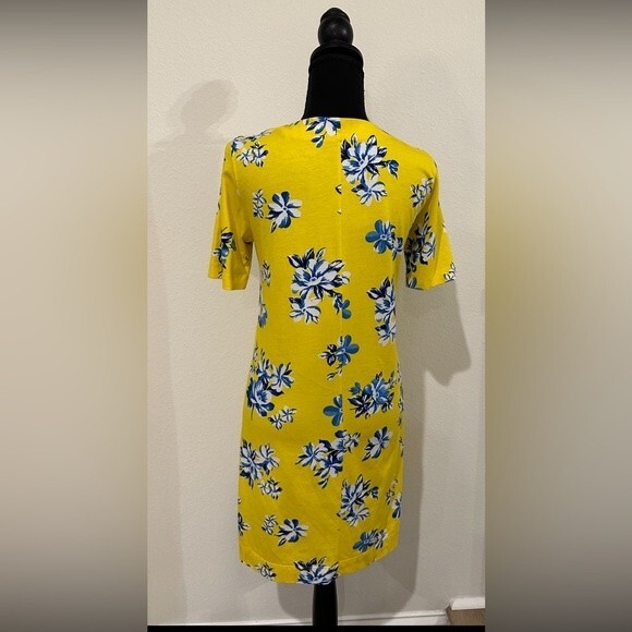 Draper James Yellow Hillsboro Summerall Shift Dress Floral Size XS - Picture 3 of 8